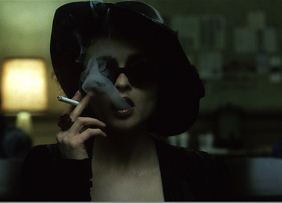 smoking, Fight Club, Helena Bonham Carter, cigarettes, Marla Singer - random desktop wallpaper