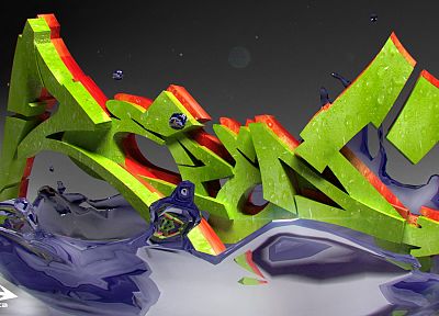 graffiti, 3D - random desktop wallpaper