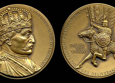 coins, king, Poland, Jan III Sobieski - duplicate desktop wallpaper