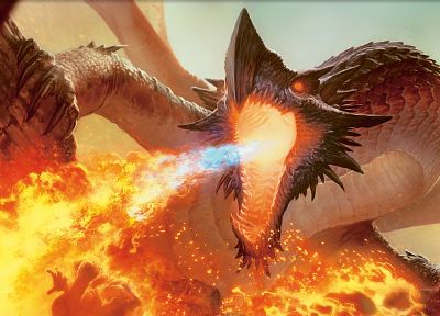 dragons, fire - duplicate desktop wallpaper