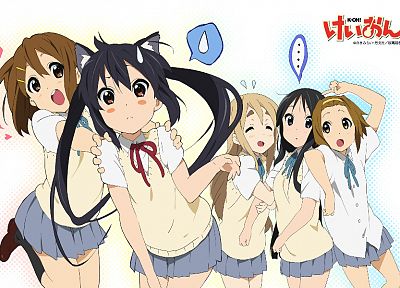 K-ON!, school uniforms, Hirasawa Yui, Akiyama Mio, Tainaka Ritsu, Kotobuki Tsumugi, Nakano Azusa - related desktop wallpaper
