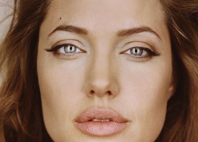women, Angelina Jolie, faces - duplicate desktop wallpaper