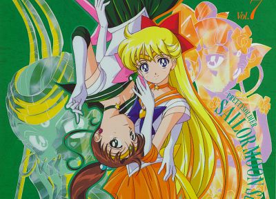 long hair, Sailor Venus, Sailor Jupiter, sailor uniforms, hair ornaments, Bishoujo Senshi Sailor Moon - random desktop wallpaper