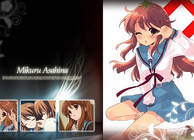 Asahina Mikuru, The Melancholy of Haruhi Suzumiya, anime girls - duplicate desktop wallpaper