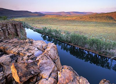 nature, Australia, rivers, rock formations - duplicate desktop wallpaper