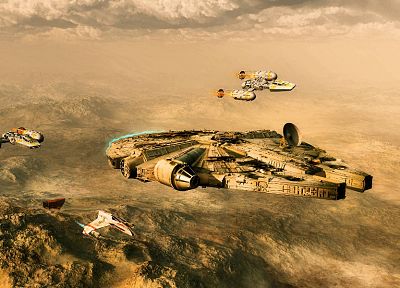 Star Wars, spaceships, artwork, vehicles, 3D - random desktop wallpaper