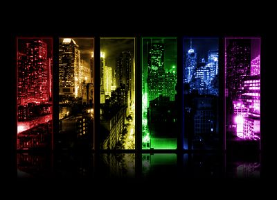 cityscapes, multicolor, buildings - random desktop wallpaper