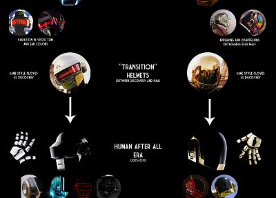 Daft Punk, history, evolution - duplicate desktop wallpaper