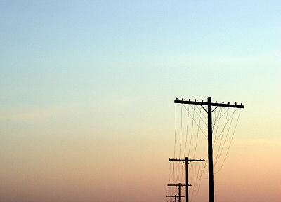 sunset, power lines, skyscapes - related desktop wallpaper
