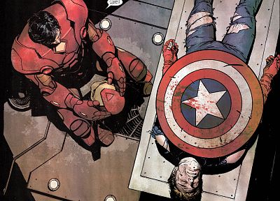 Iron Man, Captain America - duplicate desktop wallpaper