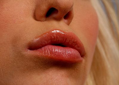 blondes, women, close-up, lips, kissing - random desktop wallpaper