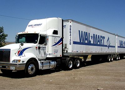 trucks, semi, Walmart, turnpike doubles, vehicles - duplicate desktop wallpaper