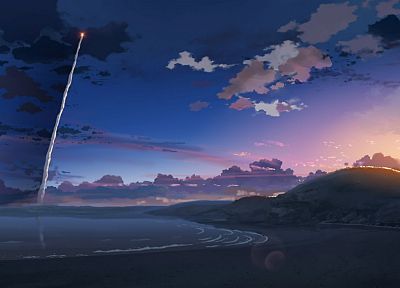 Makoto Shinkai, 5 Centimeters Per Second, contrails - random desktop wallpaper