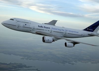aircraft, engines, Rolls Royce, Boeing 747 - random desktop wallpaper
