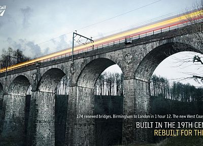 trains, bridges - duplicate desktop wallpaper
