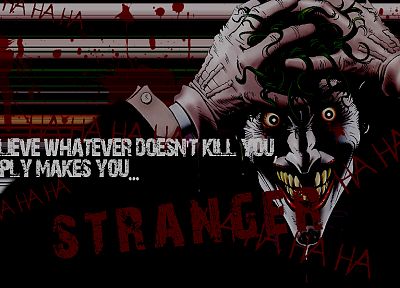DC Comics, The Joker, typography, what doesnt kill you - related desktop wallpaper