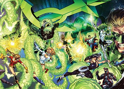 Batman, crossovers, Justice Society of America, Justice League of America - duplicate desktop wallpaper