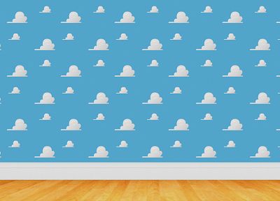 clouds, wall, Toy Story - random desktop wallpaper