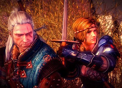 Geralt of Rivia, The Witcher 2: Assassins of Kings, Saskia - desktop wallpaper