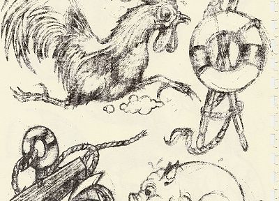 pigs, drawings - random desktop wallpaper