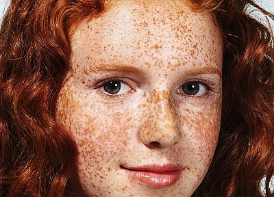 redheads, freckles - desktop wallpaper