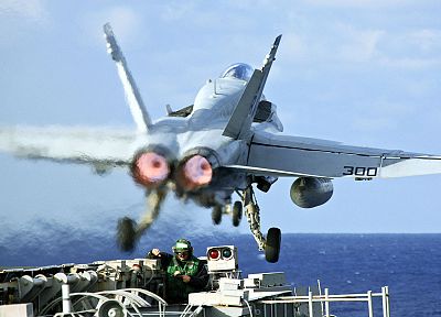 aircraft, carriers, vehicles, F-18 Hornet - desktop wallpaper