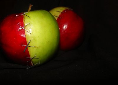 apples, photo manipulation - desktop wallpaper