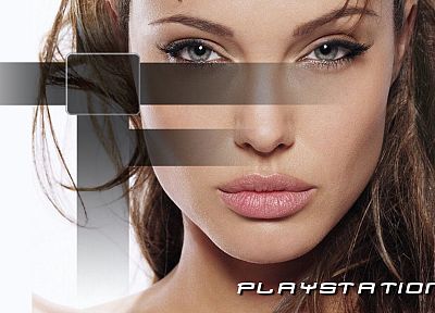 women, Angelina Jolie, Playstation 3 - desktop wallpaper