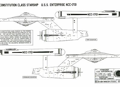 Star Trek, USS Enterprise, Star Trek schematics - related desktop wallpaper