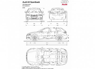 blueprints, Audi A3 - duplicate desktop wallpaper