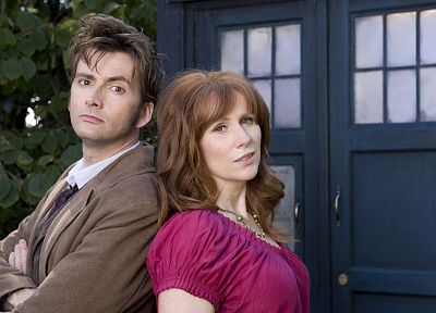 TARDIS, David Tennant, Doctor Who, Catherine Tate, Donna Noble, Tenth Doctor - desktop wallpaper