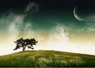 landscapes, nature, Moon, photo manipulation, The Legend of Zelda: Majoras Mask, Majora - duplicate desktop wallpaper