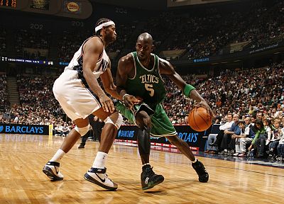 sports, NBA, basketball, Kevin Garnett, Boston Celtics, New Jersey Nets - random desktop wallpaper