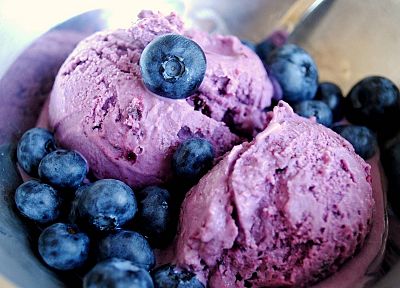 fruits, food, ice cream, blueberries - random desktop wallpaper