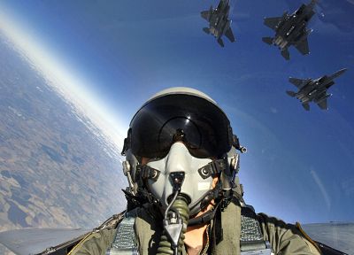 aircraft, military, warfare, Pilot, cockpit, planes, vehicles, F-15 Eagle - desktop wallpaper
