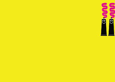 Tube, yellow background - desktop wallpaper
