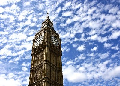 clouds, architecture, London, Big Ben - random desktop wallpaper