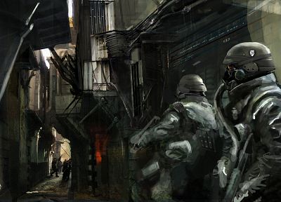 soldiers, video games, artwork, Killzone 2 - related desktop wallpaper