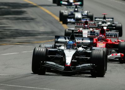 cars, Ferrari, Formula One, vehicles, Rubens Barrichello, Kimi Raikkonen - random desktop wallpaper