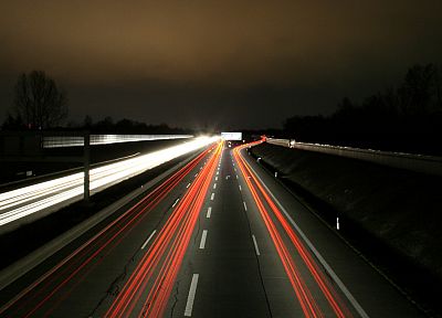 night, urban, highways, roads, long exposure - related desktop wallpaper
