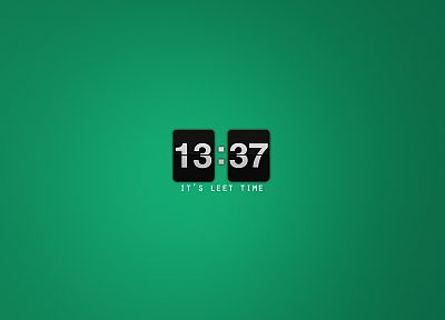 minimalistic, clocks, l33t, 1337 - desktop wallpaper