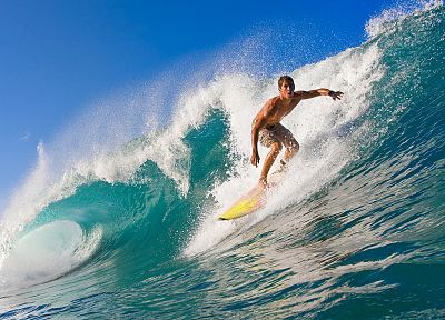 ocean, waves, surfing - desktop wallpaper