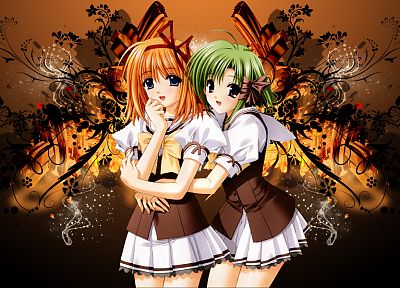 anime girls, Shuffle!, Shigure Asa, Fuyou Kaede - desktop wallpaper