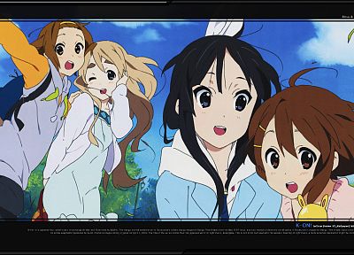K-ON!, Hirasawa Yui, Akiyama Mio, Tainaka Ritsu, Kotobuki Tsumugi, anime - random desktop wallpaper