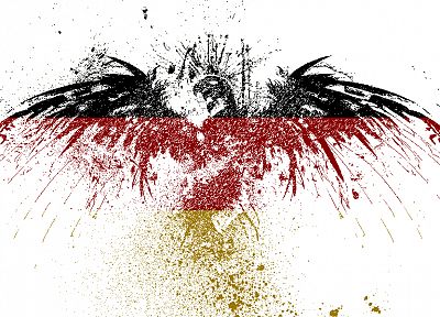 Germany, eagles, white background, german flag, paint splatter - random desktop wallpaper