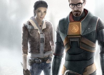Half-Life, Gordon Freeman, Alyx Vance - duplicate desktop wallpaper