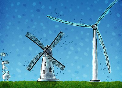 windmills - desktop wallpaper
