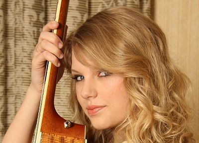 blondes, women, Taylor Swift, celebrity, guitars - duplicate desktop wallpaper