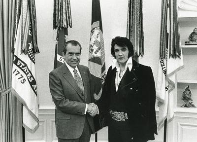 Elvis Presley, Richard Nixon - random desktop wallpaper