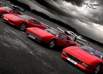 cars, Ferrari, selective coloring, Ferrari F430 - random desktop wallpaper